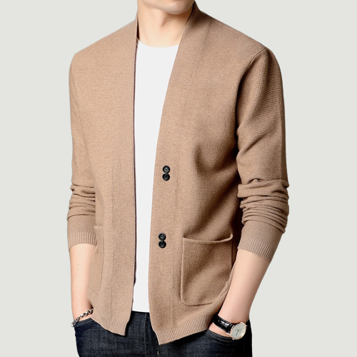 Men Sweater Cardigan Business Gentleman Casual Solid Pockets Comfortable Fit Knitting Jackets Male Coat Clothing
