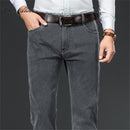 Men Autumn And Winter New Straight Loose Business Jeans Young And Middle-Aged Stretch Casual Pants