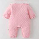 Spring and Autumn Children Clothing Splicing Net Yarn Kids Jumpsuit Long Sleeve Bodysuits Baby Girl Romper Infant One-pieces