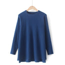 Women Clothing Sweaters Autumn Winter New Jumper Slim O-Neck Long Sleeve Split Knitted Pullovers