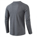 Fine Plaid Long Sleeves Soft t-Shirts Casual Fitness Men Tops Pullover
