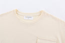 Summer Girls Boys T-shirt Drawstring Hem Loose Fit Plain for Kids Clothes Girl Solid Shirt Children Tops