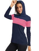 UPF 50+ Sun/UV Skin Protection Shirt Womens Anti-UV Long Sleeve Performance Swim T-Shirts Hoodie Tees Tops Outdoor Girl