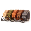 Leather belts for men jeans Do old rusty black buckle retro vintage mens male cowboy belt ceinture