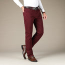 Mens Pants High Elastic Skinny Slim Cutting Trouser velvet Casual Pant Pocket