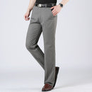 Summer Thin Mens Suit Pants Cotton Stretch Office Business Casual Comfortable Straight Trousers