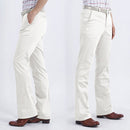 Men Flared Boot Cut Trousers Business Casual Classic British Style Office Comfortable Slim Formal Suit Bottom Pants
