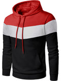 Oversize Stripe Hoodies Mens Sports Hooded Sweatshirt Workout Casual Outwear Gym Sportswear Running Pullover Tops