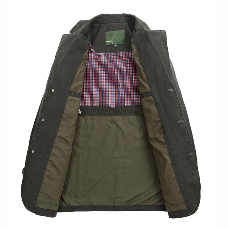 Military Blazer Jacket Men Spring Autumn Casual Coats Army Bomber Suit Jackets
