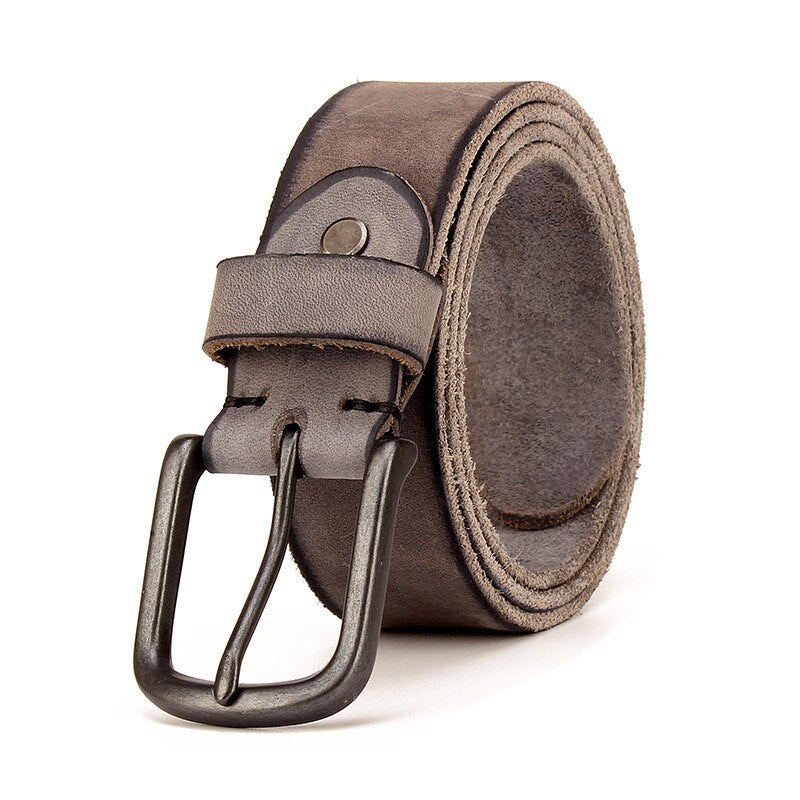 Leather belts for men jeans Do old rusty black buckle retro vintage mens male cowboy belt ceinture