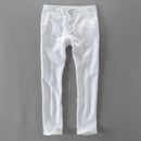 Men Spring Summer Style Simple Linen Solid Casual Pant Male Leisure Straight Trousers