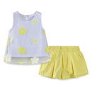 Boutique Girls Clothes Set Embroidery Flower Tulle Cover Tops and Short Outfit for Girl Summer Clothes Suit Floral