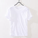 Spring Summer T-Shirt Short Sleeve Loose Simple Solid Sweat Casual Trendy O-Neck Fresh Youth Handsome Tees