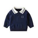 Baby Boys Knitted Sweaters Spring Lightweight Casual Lapel Children Tops Long Sleeve Kids Clothes for Boys