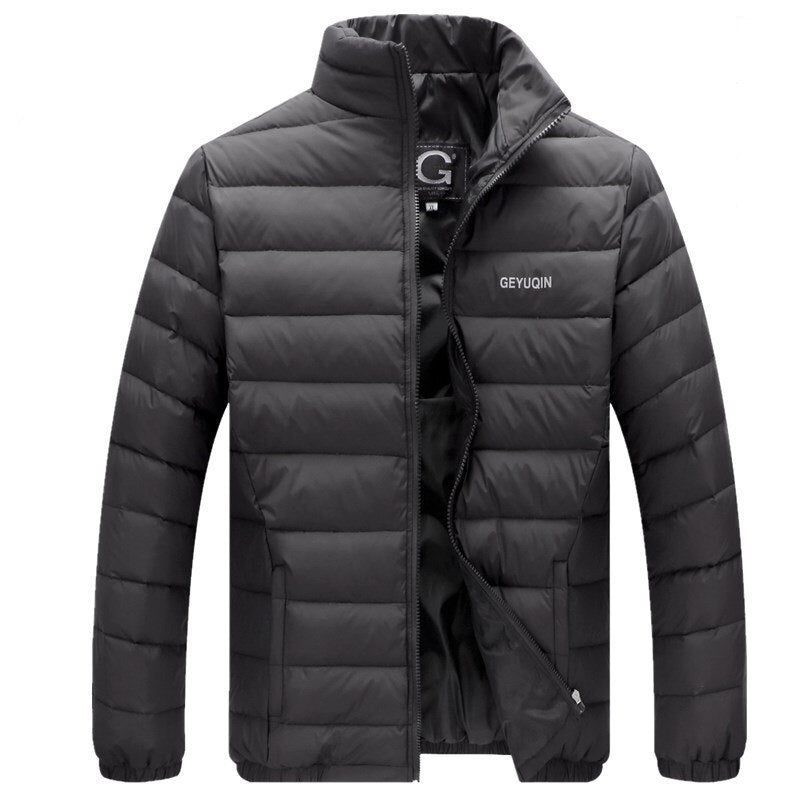 Autumn Winter Thick Warm Down Jackets Casual Stand Collar Slim Portable Parkas White Duck Down Coats Outwear Windbreaker Clothes