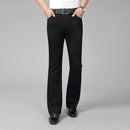 Men Spring/Summer New Micro Flare Jeans Mid-Waist Slim Black Casual Pants