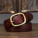 2.8cm Width Female Genuine Leather Belt Copper Pin Buckle Belts Women Jean Wild Belts Simple Waist Strap