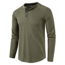 Fine Plaid Long Sleeves Soft t-Shirts Casual Fitness Men Tops Pullover