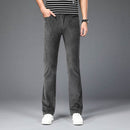 Spring Corduroy Flared Pants Men Boot Cut Business Casual Elasticity Slim Slightly Bootcut White Red