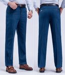 Spring Summer Arrival High Waist Jeans For Men Straight Autumn Casual High Quality Cotton Regular Fit Denim Pants Baggy Trousers