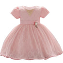 Gown Clothes Infant Baby Girl Dress Lace Embroidery beads Baptism Dresses for Girls 1st Year Birthday Party Wedding