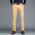 Men Pants Straight Loose Casual Trousers Cotton Fashion Men Business Suit Pants Green Brown Grey