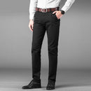 Men Business Pants Regular Straight Fit Stretch Pants Casual Suit Trousers Elasticity Pants Pocket Details