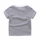 Baby Boy Denim Clothes Outfit Summer Cotton Boys Striped Top + Bib Jeans  Short Toddler Infant Boys Outfits Suit