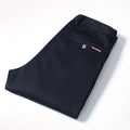 Mens Suit Pants Regular Straight Fit Anti-wrinkle Cotton Elasticity Long Trousers Business Casual Pants