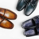 Handmade Vintage Male Leisure Shoe Hand Painted Luxury Genuine Leather Mens Casual Shoes