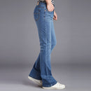 Mens Flare Jeans Man Vintage Trousers High Waist Flares Jeans For Men Bootcut Blue Jeans