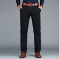 Men Pants Straight Loose Casual Trousers Cotton Fashion Men Business Suit Pants Green Brown Grey