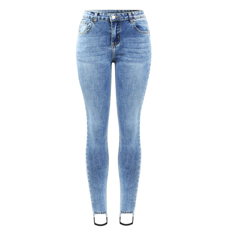 Basic Jeans For Women Classic Stretchy Five Pockets Denim Skinny Pants Trousers
