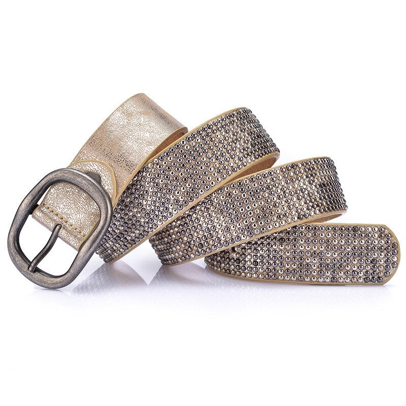 Punk Rivet Belts High Quality Designer Women Studed Belts Brand Waist Belt Casual Pin Buckle Female Belts For Jeans Strap