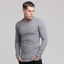 Autumn Mens T shirt Thin Pullover Sweaters Solid Casual O Neck Long sleeve Knitwear Top Male