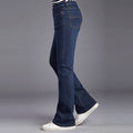 Mens Flare Jeans Man Vintage Trousers High Waist Flares Jeans For Men Bootcut Blue Jeans