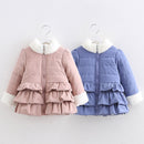 Winter Teenager Children Outwear Plus Velvet Thickening Wadded Cotton Padded Kids Baby Girls Jacket Coat