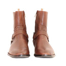 Wedge Handmade Real Leather Retro buckle strap Boots High Quality Men Chelsea Denim Boots