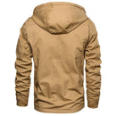 Autumn Hooded Mens Jacket New Mens Military Casual Coat Fashion Slim Fit Male Brand Clothing