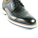 Retro Italian Mens Dress Shoes Pure Leather Lace Formal Derby Wedding Hollow Footwear For Man Male