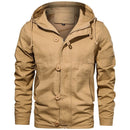 Autumn Hooded Mens Jacket New Mens Military Casual Coat Fashion Slim Fit Male Brand Clothing