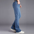 Mens Flare Jeans Man Vintage Trousers High Waist Flares Jeans For Men Bootcut Blue Jeans