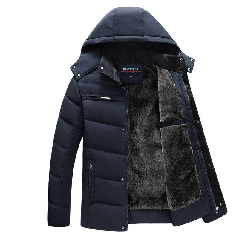 Men Parka Thick Winter Coat Warm Hooded Windpoof Outwear Men Clothing