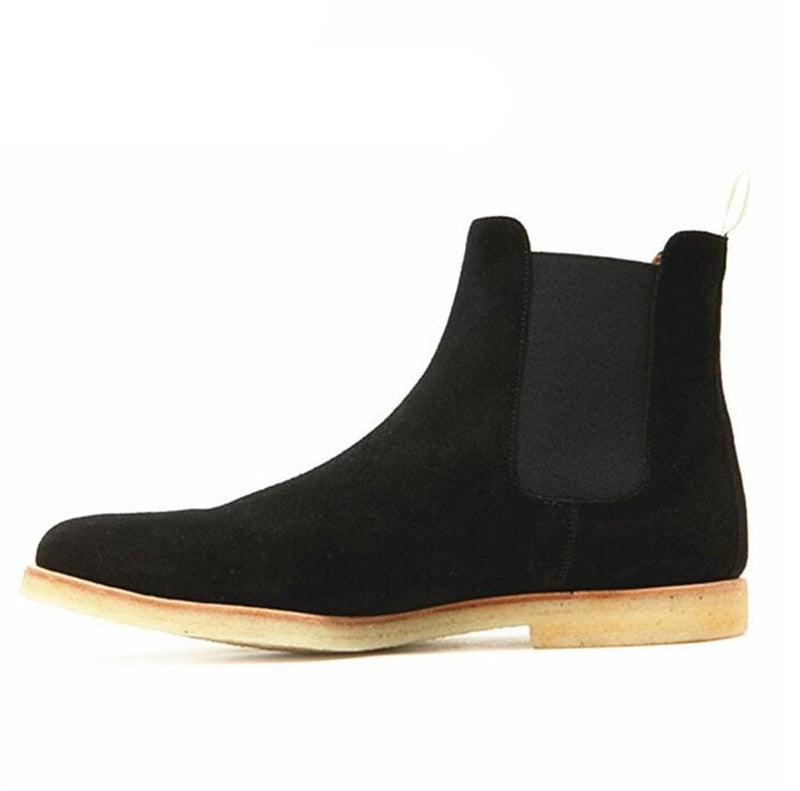 West genuine leather Chelsea Men Boots Platform Mens