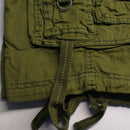 Summer Calf-Length Cargo Mens Cotton Shorts Multi-pocket Solid Male Puls Size Beach Shorts Capris Fat