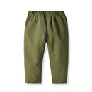 Toddler Children Clothing Spring Solid Blue Shirt White T-Shirt Green Pants 3 PCS/Set for Infant Boys Kits Casual Outfit