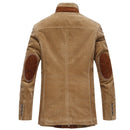 Men Jackets Winter Men Stand Collar Warm Overcoats Male Leisure Long Sleeve Zipper Cotton-padded