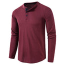 Fine Plaid Long Sleeves Soft t-Shirts Casual Fitness Men Tops Pullover