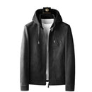 Luxury men jackets hooded elastic spring casual suede wool coats male motorcycle clothes streetwear