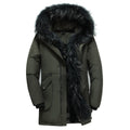 Lovers Thicken Warm Winter Duck Down Jacket Men Fur Collar Parkas Hooded Coat Overcoat Western Male